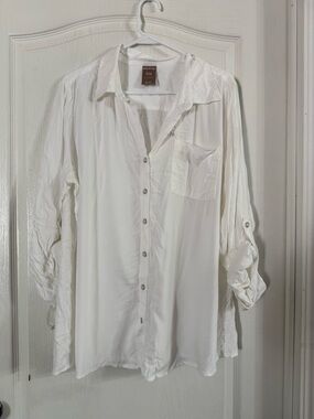White Stag Women’s White Button Up Blouse Sz XL. AP-27